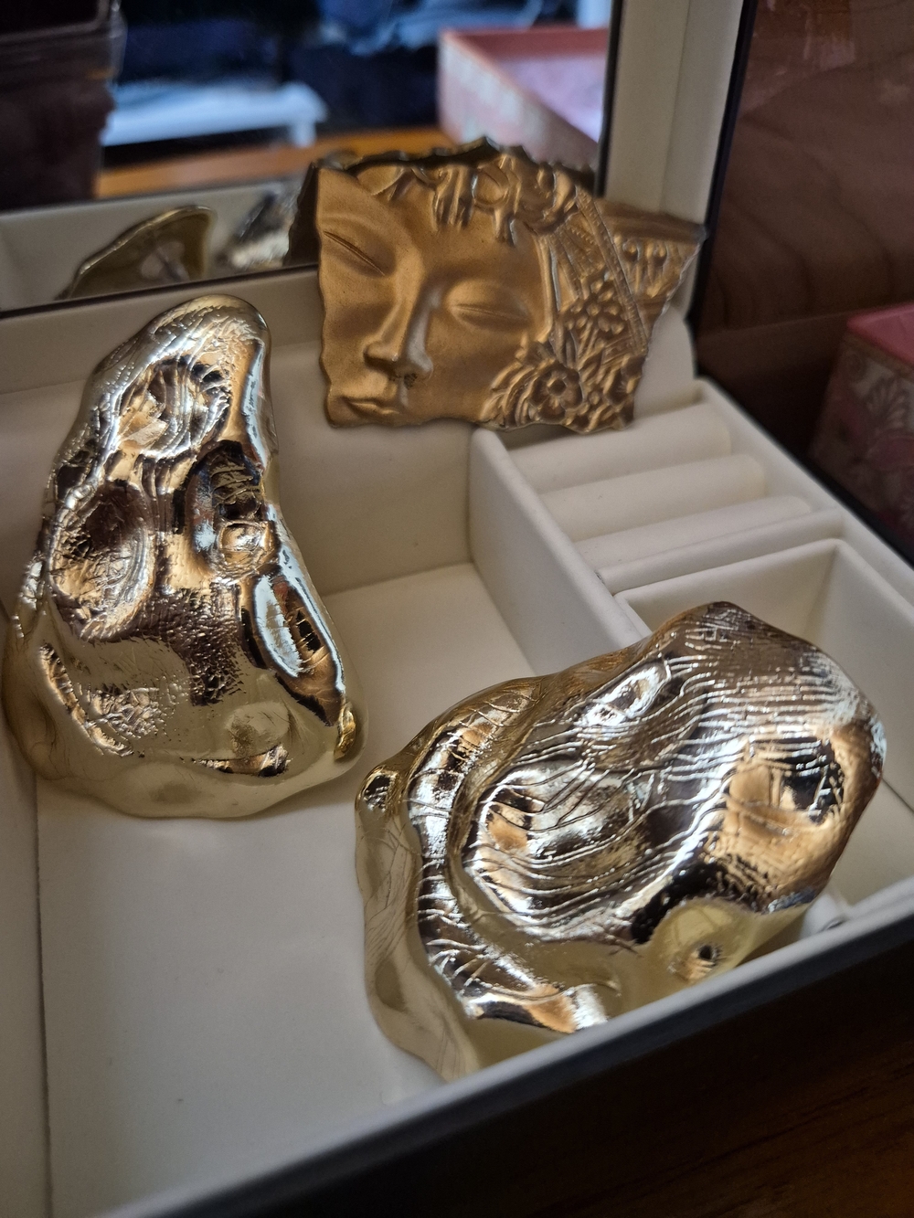 Vintage Gold Abstract Sculptural Brooch